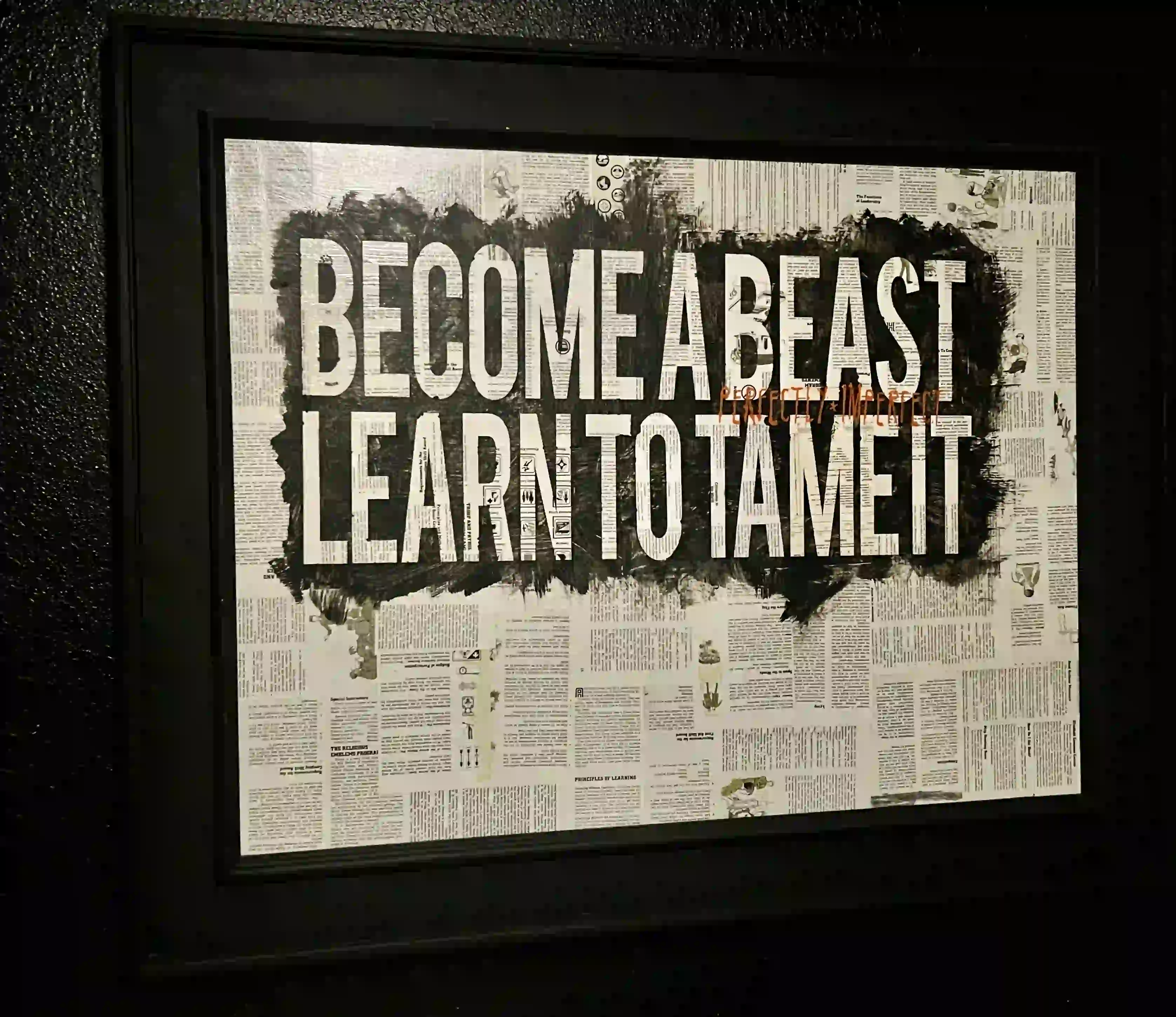 Become a beast spray-painted artwork