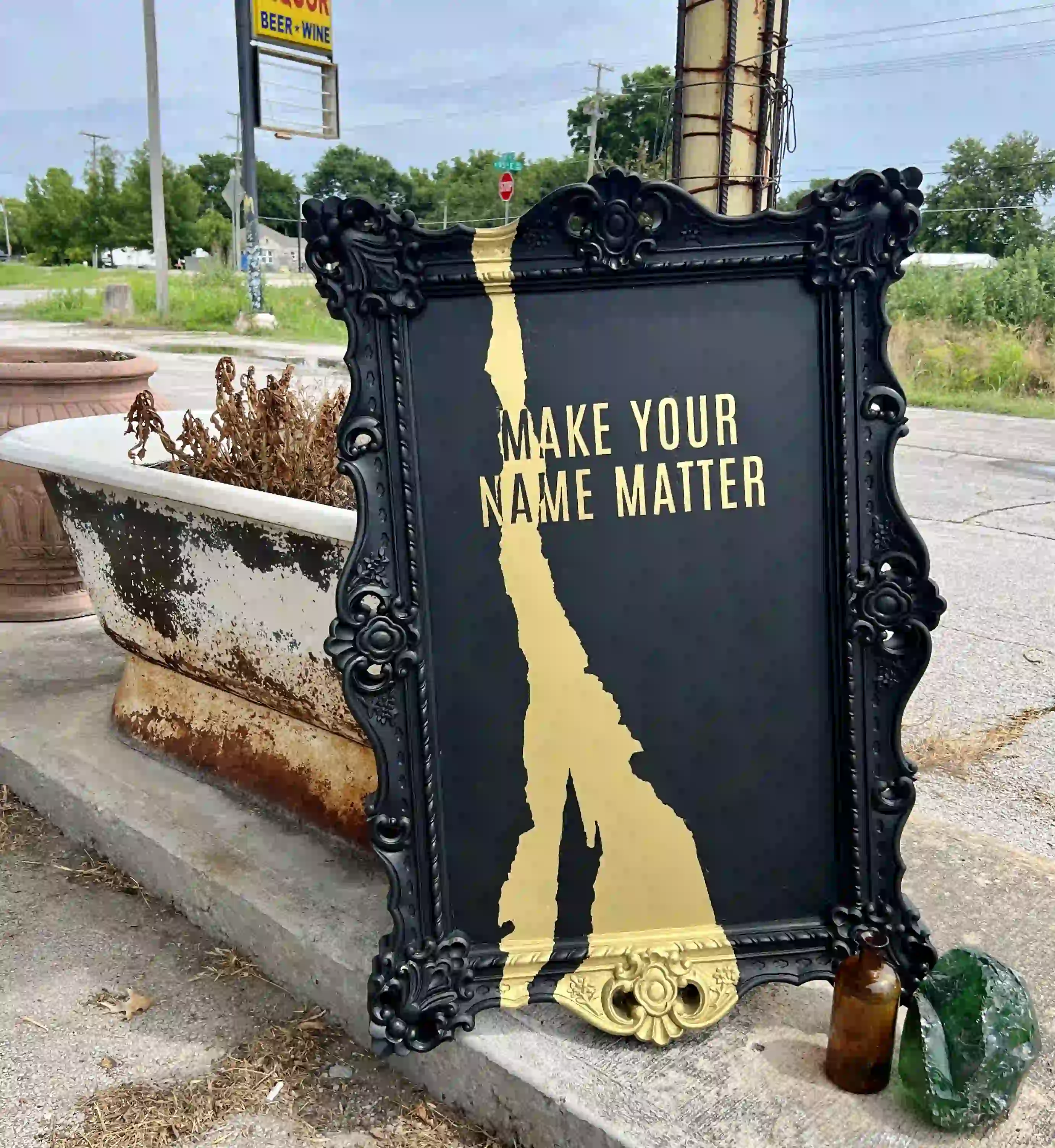 Your Name Matters spray-painted artwork